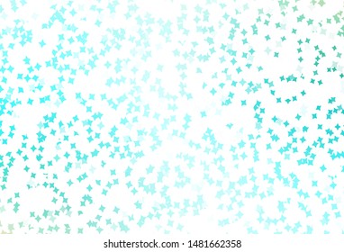 Light Green vector layout with bright stars. Modern geometrical abstract illustration with stars. Pattern for astrology websites.