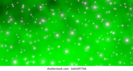 Light Green vector layout with bright stars. Colorful illustration with abstract gradient stars. Pattern for wrapping gifts.