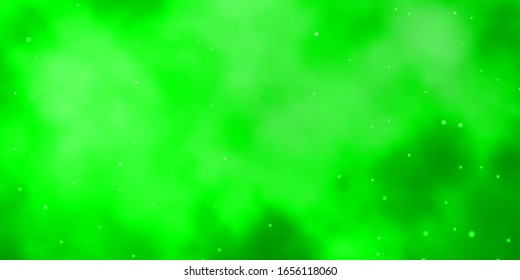 Light Green vector layout with bright stars. Decorative illustration with stars on abstract template. Pattern for websites, landing pages.