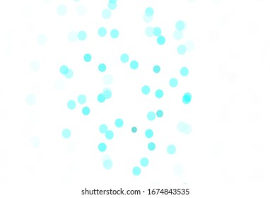 Light Green vector layout with bright snowflakes. Glitter abstract illustration with crystals of ice. Template for a new year background.