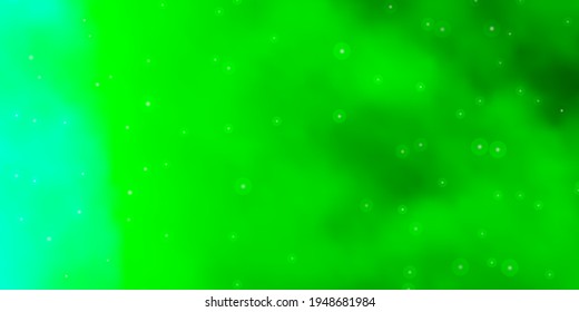 Light Green vector layout with bright stars. Colorful illustration with abstract gradient stars. Pattern for wrapping gifts.