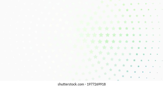 Light Green vector layout with bright stars. Colorful illustration with abstract gradient stars. Pattern for websites, landing pages.