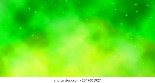Light Green vector layout with bright stars. Shining colorful illustration with small and big stars. Design for your business promotion.