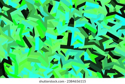 Light Green vector layout with bright stars. Modern geometrical abstract illustration with stars. Template for cosmic backgrounds.