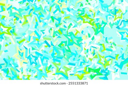 Light Green vector layout with bright stars. Shining colored illustration with stars. Pattern for astrology websites.