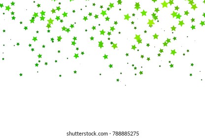 Light Green vector layout with bright stars. Decorative shining illustration with stars on abstract template. Smart design for your business advert.