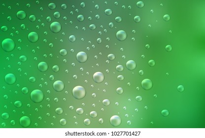 Light Green vector layout with circle shapes. Blurred bubbles on abstract background with colorful gradient. Beautiful design for your business natural advert.