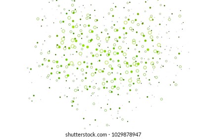 Light Green vector  layout with circle shapes. Blurred bubbles on abstract background with colorful gradient. The pattern can be used for ads, leaflets of liquid.
