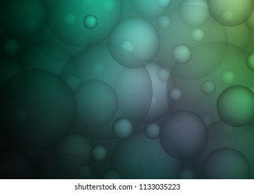 Light Green vector layout with circle shapes. Abstract illustration with colored bubbles in nature style. Completely new template for your brand book.