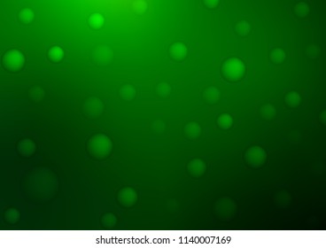 Light Green vector layout with circle shapes. Modern abstract illustration with colorful water drops. Pattern can be used as texture of water, rain drops.
