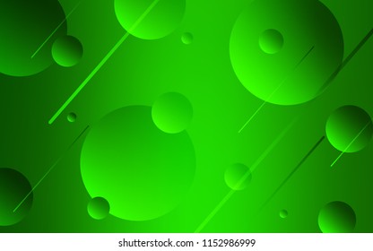 Light Green vector layout with circle shapes. Modern abstract illustration with colorful water drops. Completely new template for your brand book.