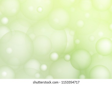 Light Green vector layout with circle shapes. Blurred decorative design in abstract style with bubbles. New design for ad, poster, banner of your website.