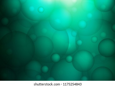 Light Green vector layout with circle shapes. Modern abstract illustration with colorful water drops. The pattern can be used for aqua ad, booklets.