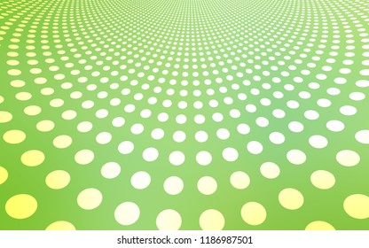 Light Green vector layout with circle shapes. Illustration with set of shining colorful abstract circles. Pattern can be used for futuristic ad, booklets.