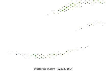Light Green vector layout with circle spots. Modern abstract illustration with colorful water drops. Pattern of water, rain drops.
