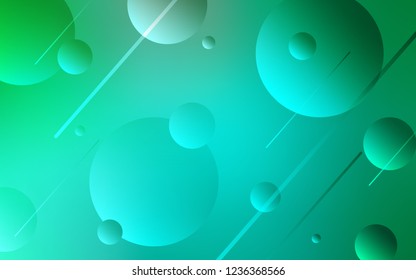 Light Green vector layout with circle shapes. Blurred decorative design in abstract style with bubbles. Pattern can be used for futuristic ad, booklets.