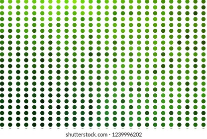 Light Green vector layout with circle shapes. Glitter abstract illustration with blurred drops of rain. Pattern for beautiful websites.