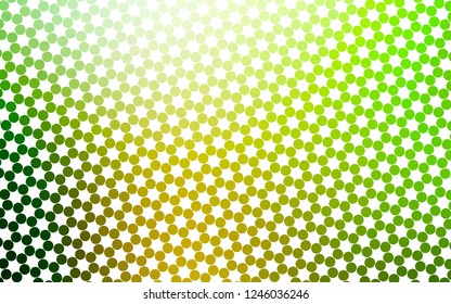 Light Green vector layout with circle shapes. Modern abstract illustration with colorful water drops. Pattern for beautiful websites.