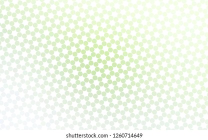 Light Green vector layout with circle shapes. Illustration with set of shining colorful abstract circles. Pattern of water, rain drops.