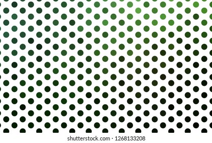 Light Green vector layout with circle shapes. Modern abstract illustration with colorful water drops. Pattern for ads, booklets.