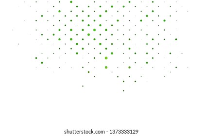 Light Green vector layout with circle shapes. Abstract illustration with colored bubbles in nature style. Pattern of water, rain drops.