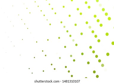 Light Green vector layout with circle shapes. Modern abstract illustration with colorful water drops. Completely new template for your brand book.