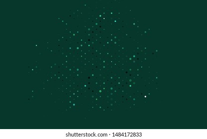 Light Green vector layout with circle shapes. Illustration with set of shining colorful abstract circles. Pattern for ads, leaflets.