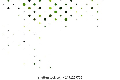 Light Green vector layout with circle shapes. Illustration with set of shining colorful abstract circles. Pattern for beautiful websites.