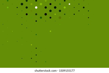 Light Green vector layout with circle shapes. Illustration with set of shining colorful abstract circles. Pattern for beautiful websites.