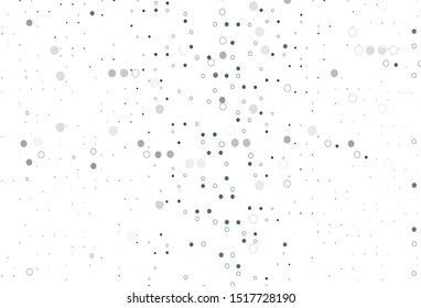 Light Green vector layout with circle shapes. Blurred bubbles on abstract background with colorful gradient. Pattern of water, rain drops.