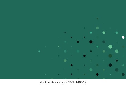 Light Green vector layout with circle shapes. Blurred bubbles on abstract background with colorful gradient. Pattern for ads, booklets.