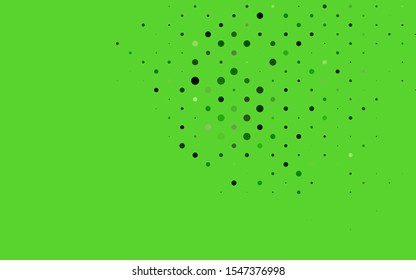 Light Green vector layout with circle shapes. Abstract illustration with colored bubbles in nature style. Template for your brand book.