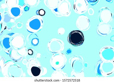 Light Green vector layout with circle shapes. Blurred decorative design in abstract style with bubbles. New template for your brand book.