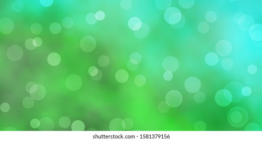 Light Green vector layout with circle shapes. Modern abstract illustration with colorful circle shapes. Pattern for business ads.