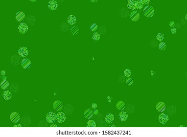 Light Green vector layout with circle shapes. Illustration with set of shining colorful abstract circles. Pattern for textures of wallpapers.