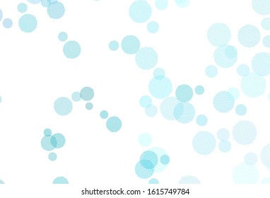 Light Green vector layout with circle shapes. Glitter abstract illustration with blurred drops of rain. Design for poster, banner of websites.