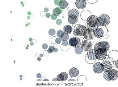 Light Green vector layout with circle shapes. Illustration with set of shining colorful abstract circles. New template for your brand book.