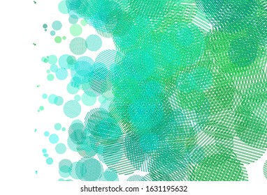 Light Green vector layout with circle shapes. Illustration with set of shining colorful abstract circles. Design for poster, banner of websites.