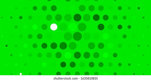 Light Green vector layout with circle shapes. Abstract decorative design in gradient style with bubbles. Pattern for booklets, leaflets.