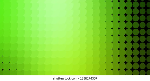 Light Green vector layout with circle shapes. Glitter abstract illustration with colorful drops. Design for posters, banners.