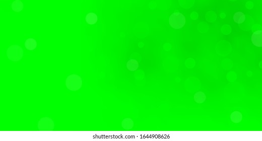 Light Green vector layout with circle shapes. Abstract decorative design in gradient style with bubbles. New template for a brand book.