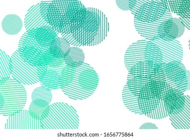 Light Green vector layout with circle shapes. Modern abstract illustration with colorful water drops. Design for your business advert.
