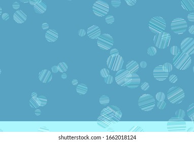 Light Green vector layout with circle shapes. Glitter abstract illustration with blurred drops of rain. Design for poster, banner of websites.