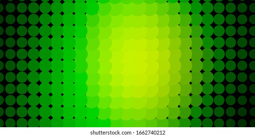 Light Green vector layout with circle shapes. Abstract decorative design in gradient style with bubbles. Pattern for wallpapers, curtains.