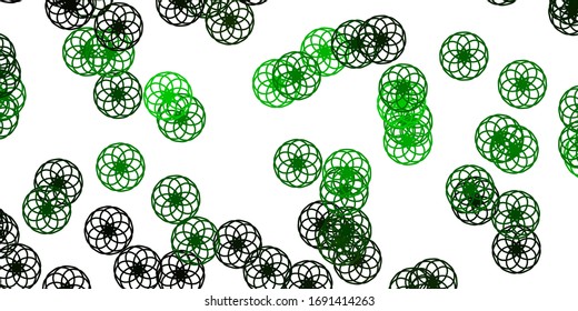 Light Green vector layout with circle shapes. Glitter abstract illustration with colorful drops. Pattern for business ads.