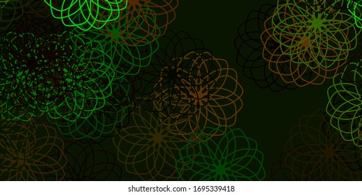 Light Green vector layout with circle shapes. Glitter abstract illustration with colorful drops. New template for a brand book.