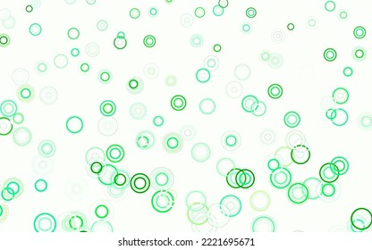 Light Green vector layout with circle shapes. Abstract illustration with colored bubbles in nature style. Pattern for ads, leaflets.