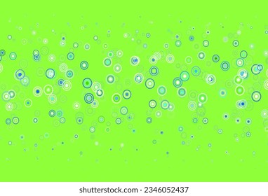 Light Green vector layout with circle shapes. Blurred bubbles on abstract background with colorful gradient. Pattern for ads, leaflets.