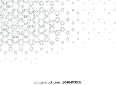 Light green vector layout with circle shapes. Illustration with set of shining colorful abstract circles. Completely new template for your brand book.