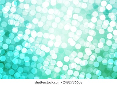 Light Green vector layout with circle shapes. Glitter abstract illustration with blurred drops of rain. Design for poster, banner of websites.